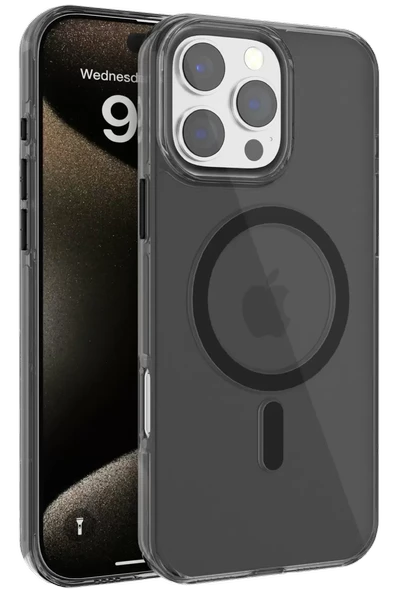Joko Apple iPhone 16 Pro Gleam PC Sert Magsafe Kılıf - Siyah ürün görseli 1