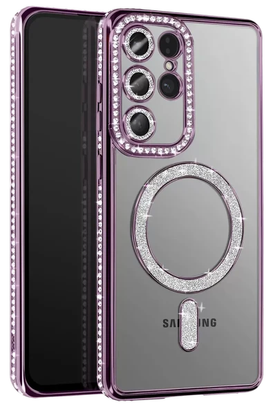 Newface Samsung Galaxy S26 Ultra Joke Simli Magneticsafe Kılıf - Derin Mor ürün görseli 1