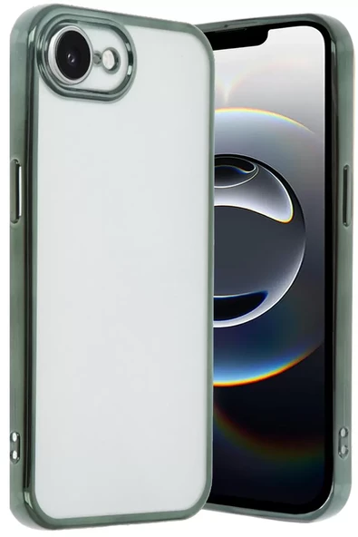 Newface Apple iPhone 16E Kılıf Razer Lensli Silikon - Yeşil ürün görseli 1