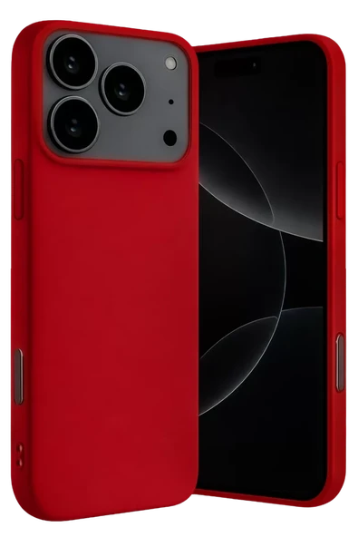Newface Apple iPhone 17 Pro Max Nano içi Kadife Silikon - Kırmızı ürün görseli 1