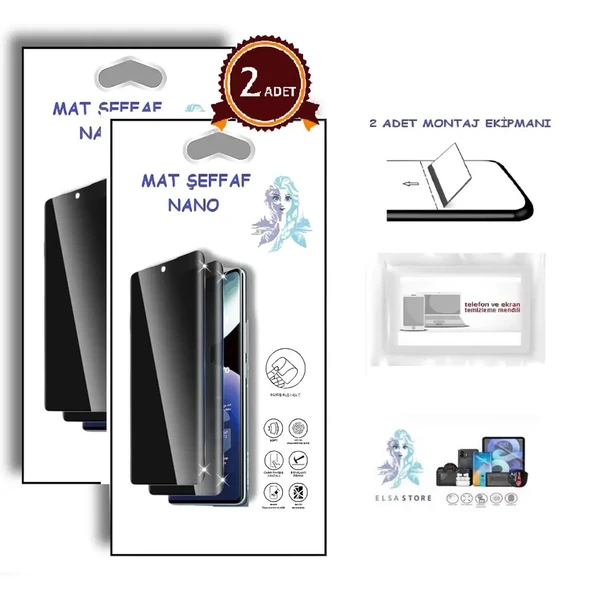 Oppo REALME Narzo N53 Nano Ekran Koruyucu 2 Adet Ultra İNCE Esnek Nano MAT HAYALET ürün görseli 1