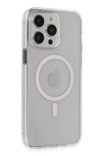 Newface Apple iPhone 15 Pro Max Kılıf Tron Şeffaf Magsafe Kapak - Şeffaf ürün görseli 1