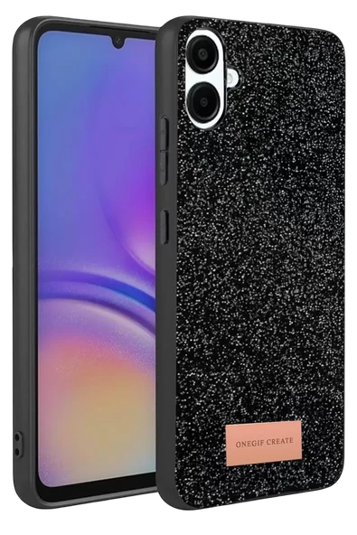 Onegif Samsung Galaxy A07 4G Bright Simli Kapak - Siyah ürün görseli 1