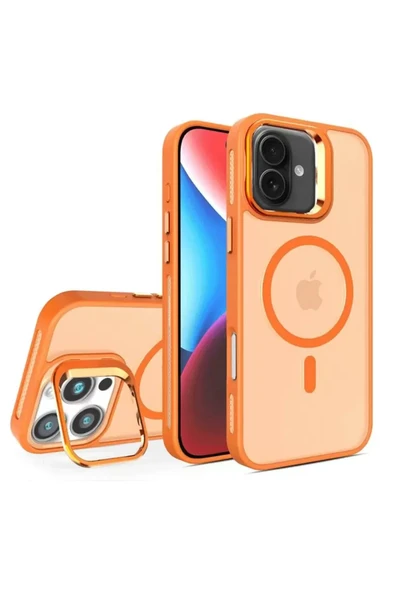 Joko Apple iPhone 16 Plus Flet Lens Magsafe Kapak - Turuncu ürün görseli 1