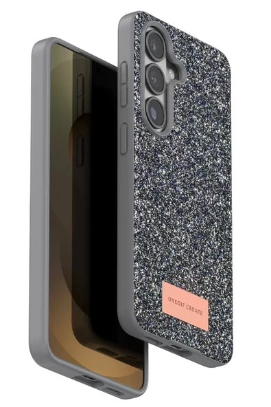 Onegif Samsung Galaxy S26 Plus Bright Simli Kapak - Gümüş ürün görseli 1
