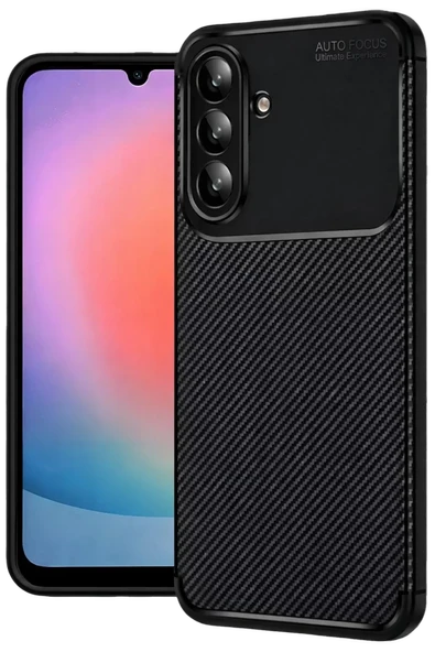 Newface Samsung Galaxy S26 Plus Auto Focus Karbon Kapak - Siyah ürün görseli 1