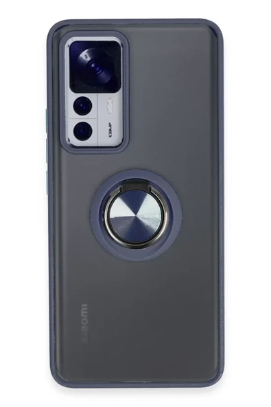 Newface Xiaomi Mi 12T Pro Kılıf Montreal Yüzüklü Silikon Kapak - Lacivert ürün görseli 1