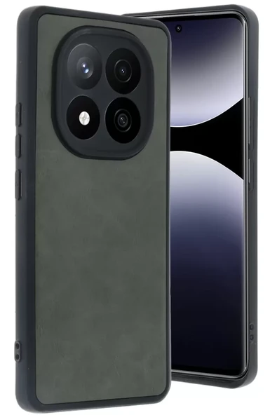 Newface Xiaomi Redmi Note 14 Pro 4G Kılıf Aras Deri Kapak - Koyu Yeşil ürün görseli 1