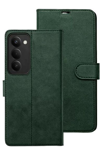 Newface Xiaomi Redmi 15 5G Trend S Plus Kapaklı Kılıf - Yeşil ürün görseli 1