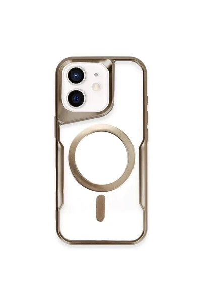 Newface Apple iPhone 11 Kılıf Boyi Magsafe Silikon Kapak - Çöl Titanyum ürün görseli 1