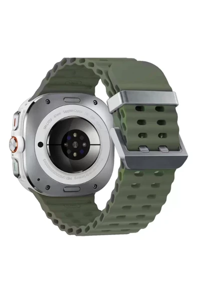 Newface Watch 7 Ultra KR417 Rug Silikon Kordon - Koyu Yeşil ürün görseli 1