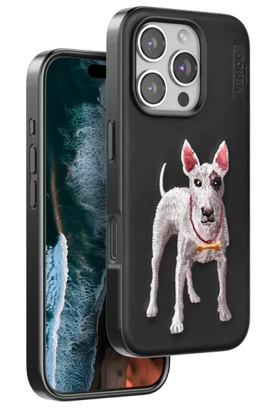 Venco Apple iPhone 16 Pro Max Perma Desenli Kapak - Siyah ürün görseli 1