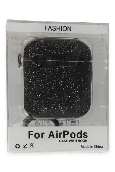 Newface Apple Airpods 2 (2.nesil) Spell Simli Kılıf - Siyah ürün görseli 1