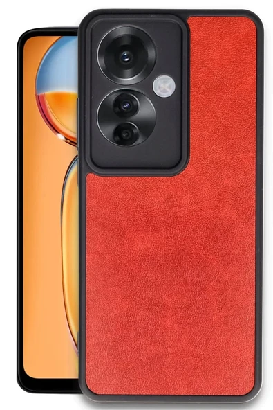 Newface Oppo Reno 11F Kılıf Aras Deri Kapak - Kırmızı ürün görseli 1