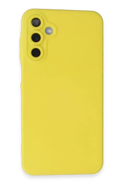 Newface Samsung Galaxy A15 4G Kılıf Nano içi Kadife Silikon - Sarı ürün görseli 1