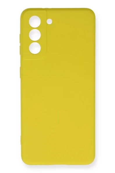 Newface Samsung Galaxy S21 FE Kılıf Nano içi Kadife Silikon - Sarı ürün görseli 1