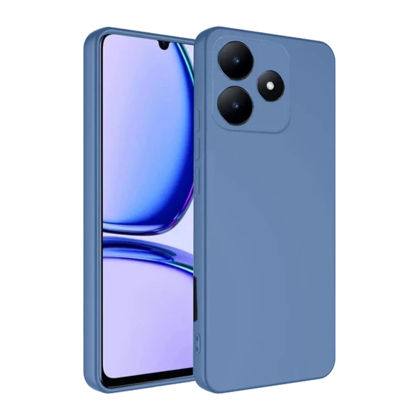 Newface Realme C61 Kılıf First Silikon - Mavi - Resim 2