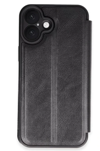 Newface Apple iPhone 16 Plus Kılıf Flip Cover - Siyah ürün görseli 1