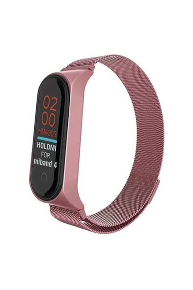 Newface Xiaomi Mi Band 4 Metal Mıknatıslı Kordon - Rose ürün görseli 1