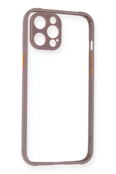 Newface Apple iPhone 12 Kılıf Miami Şeffaf Silikon - Açık Mor ürün görseli 1