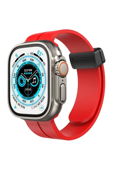 Newface Apple Watch 38mm KR412 Elegance Stylısh Kordon - Kırmızı ürün görseli 1