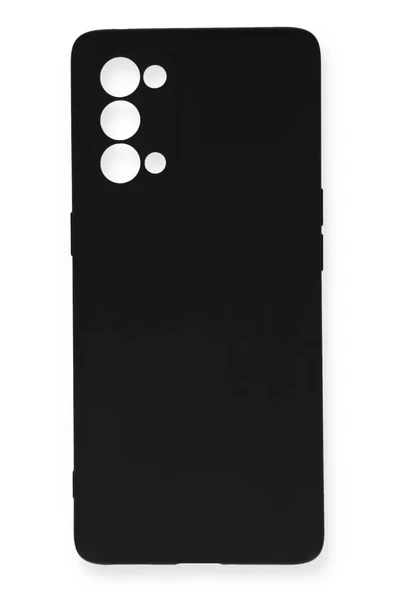 Newface Oppo Reno 5 Kılıf Nano içi Kadife Silikon - Siyah ürün görseli 1