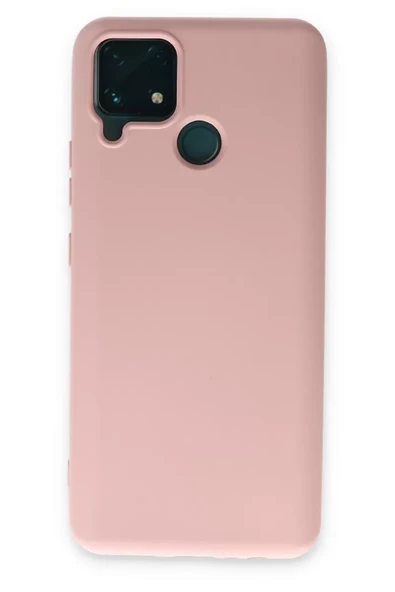 Newface Realme C15 Kılıf Nano içi Kadife Silikon - Pudra ürün görseli 1
