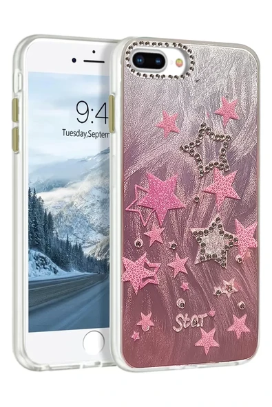 Newface Apple iPhone 7 Plus Kılıf Blade Aynalı Desenli Kapak - Desen 7 ürün görseli 1