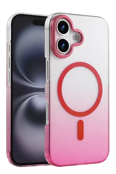 Newface Apple iPhone 16 Plus Glossy Magsafe Kapak - Pembe ürün görseli 1