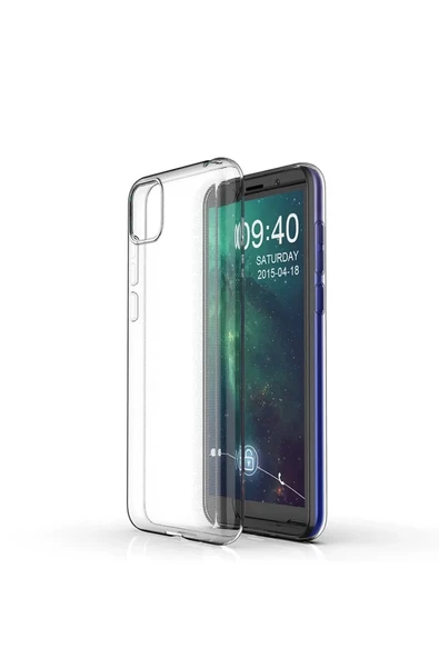 Newface Huawei Y5P Kılıf Lüx Şeffaf Silikon - Şeffaf ürün görseli 1