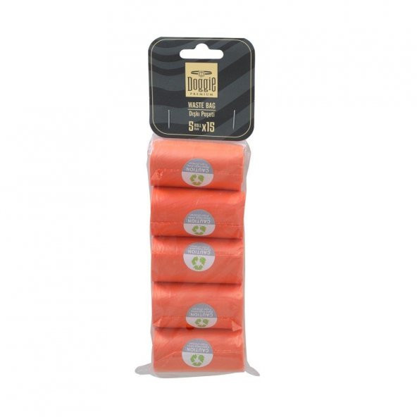 Doggie Dışkı Poşeti 5x15li Paket ürün görseli 1
