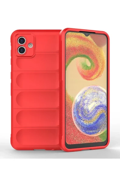 Newface Samsung Galaxy A04 Kılıf Optimum Silikon - Kırmızı ürün görseli 1