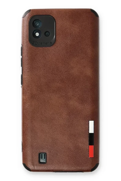 Newface Realme C11 2021 Kılıf Loop Deri Silikon - Kahverengi ürün görseli 1