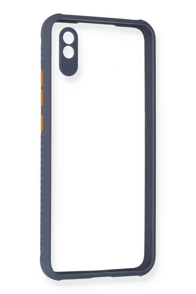 Newface Xiaomi Redmi 9A Kılıf Miami Şeffaf Silikon - Gri ürün görseli 1