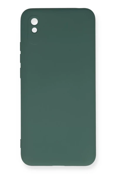 Newface Xiaomi Redmi 9A Kılıf Nano içi Kadife Silikon - Koyu Yeşil ürün görseli 1