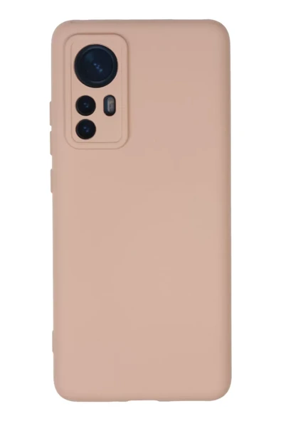 Newface Xiaomi Mi 12 Kılıf Nano içi Kadife Silikon - Pudra ürün görseli 1