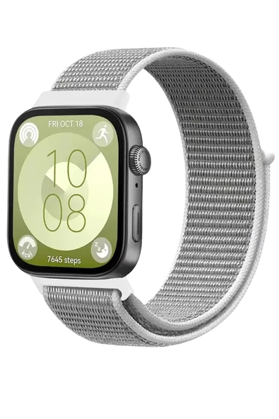 Newface Huawei Fit 4 Hasırlı Cırtcırtlı Kordon - Beyaz ürün görseli 1