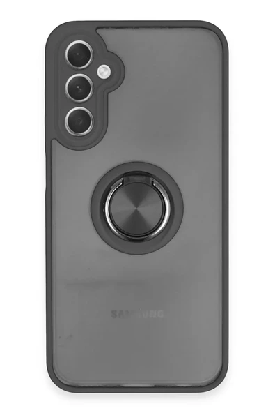 Newface Samsung Galaxy A24 4G Kılıf Montreal Yüzüklü Silikon Kapak - Siyah ürün görseli 1