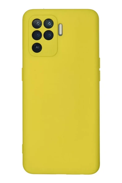 Newface Oppo Reno 5 Lite Kılıf Nano içi Kadife Silikon - Sarı ürün görseli 1
