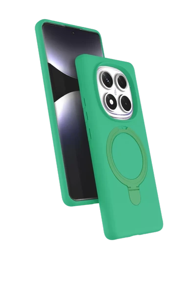 Newface Xiaomi Redmi Note 14 Pro 5G Regal Magsafe Standlı Kapak - Yeşil ürün görseli 1