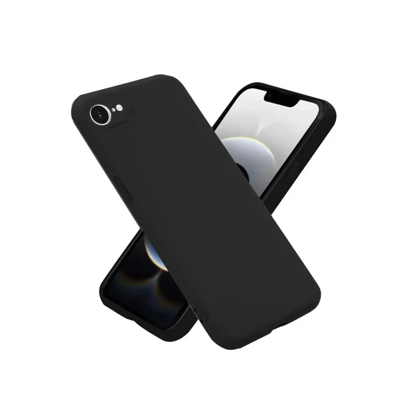 Newface Apple iPhone 16E Kılıf First Silikon - Siyah - Resim 3