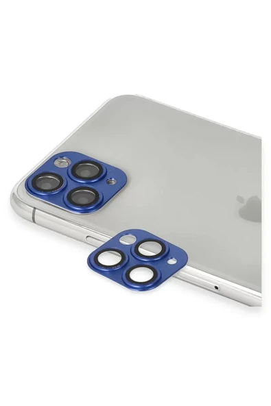 Newface Apple iPhone 11 Pro Max Pers Alüminyum Kamera Lens - Lacivert ürün görseli 1
