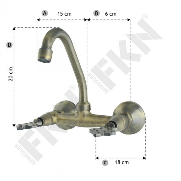 FKN Klasik Antik Lavabo Bataryası - Resim 3