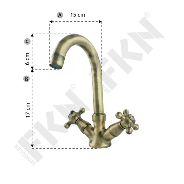 FKN Koç Maraton Antik Lavabo Bataryası - Resim 4
