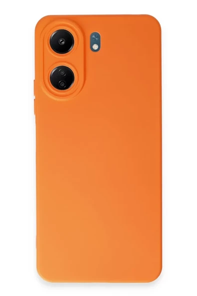 Newface Xiaomi Redmi 13C Kılıf Nano içi Kadife Silikon - Turuncu ürün görseli 1