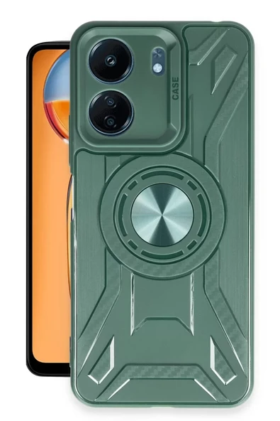 Newface Xiaomi Redmi 13C Kılıf Lincoln Silikon - Koyu Yeşil ürün görseli 1