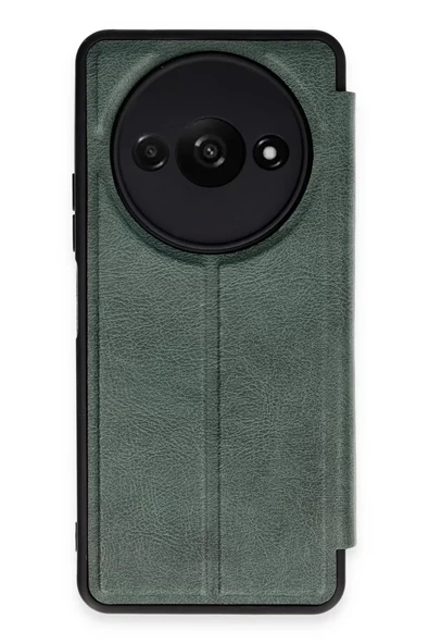 Newface Xiaomi Redmi A3 4G Kılıf Flip Cover - Koyu Yeşil ürün görseli 1