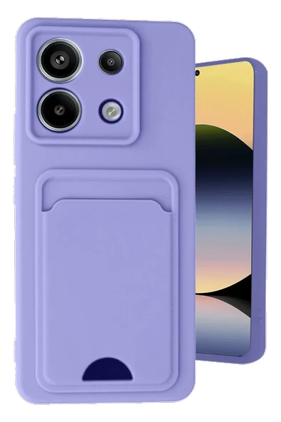 Newface Xiaomi Redmi Note 13 Pro 5G Kılıf Kelvin Kartvizitli Silikon - Lila ürün görseli 1