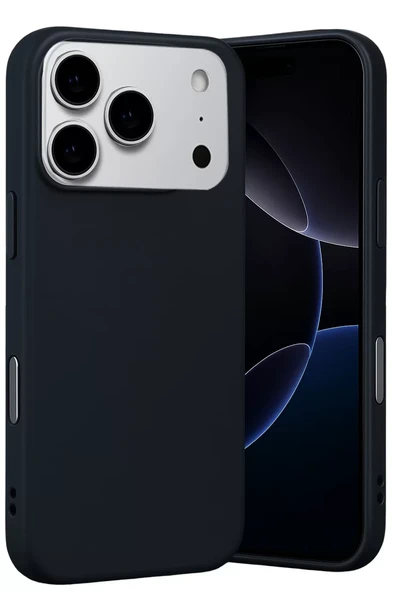 Newface Apple iPhone 17 Pro Max Nano içi Kadife Silikon - Siyah ürün görseli 1
