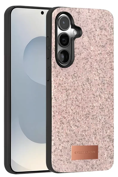 Onegif Samsung Galaxy S25 Plus Bright Simli Kapak - Pembe ürün görseli 1